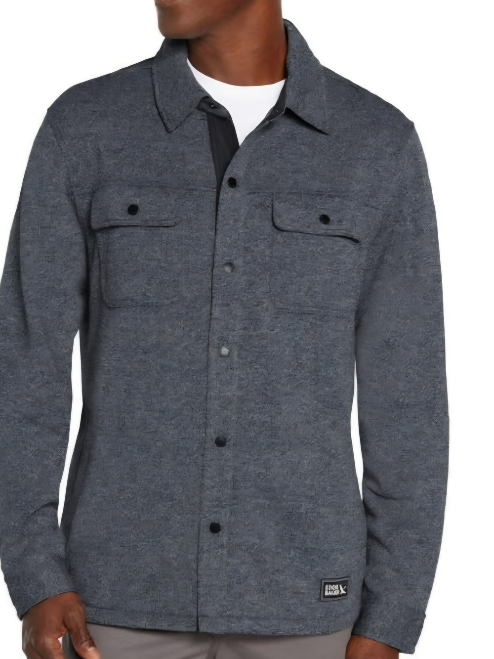 Eddie Bauer Men's Sweater Fleece Shirt Jacket Shacket Charcoal Grey XL